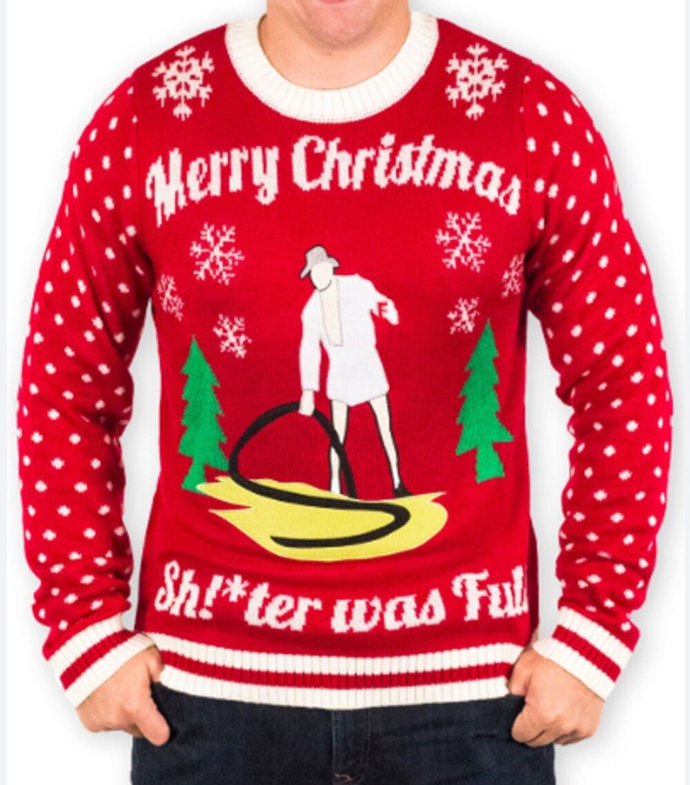 National Lampoon Christmas Vacation Cousin Eddie Ugly Holiday Sweater Men 4XL